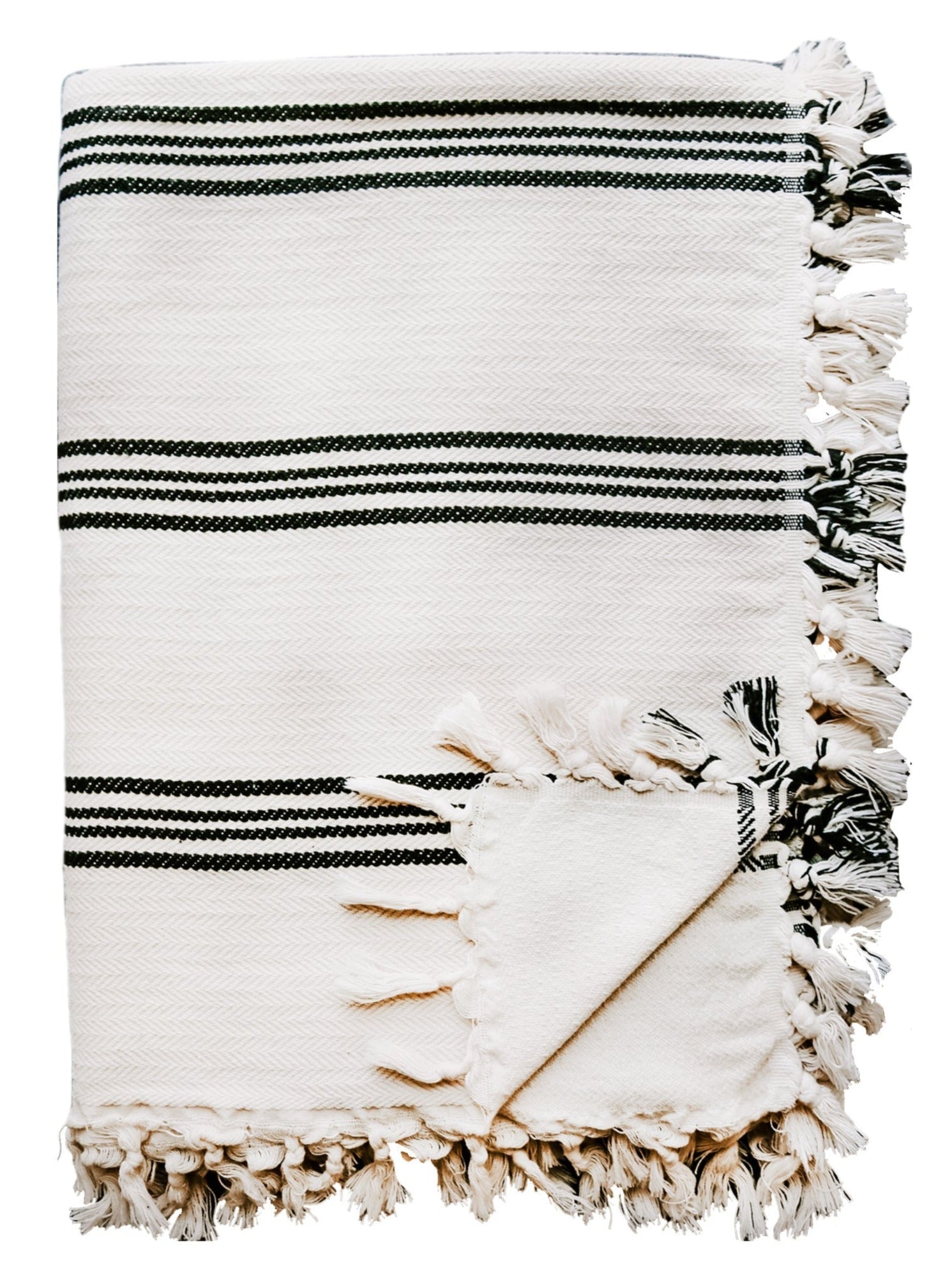 Henley Turkish Throw Blanket Four Stripe For Days