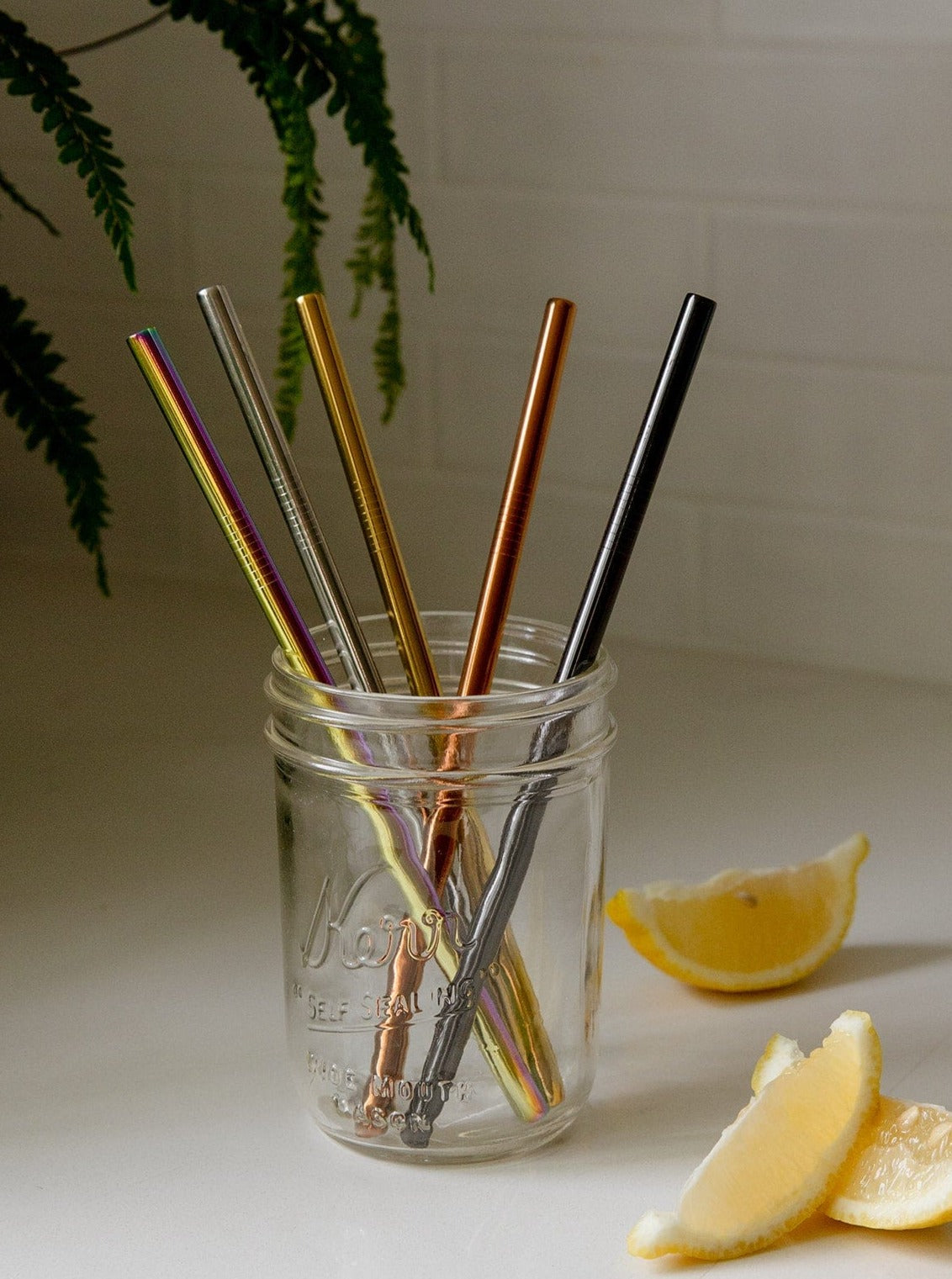 8.5 Bent Stainless Steel Straw (4 pack)