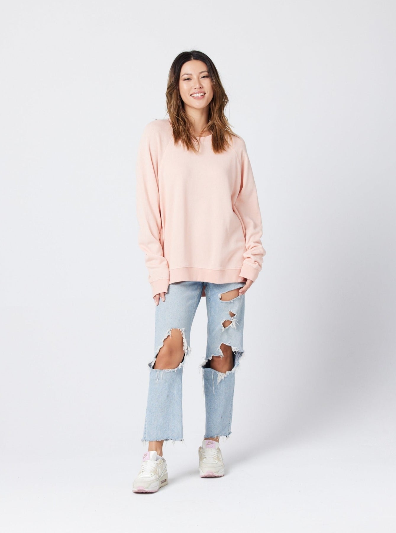 dusty rose nike sweatshirt