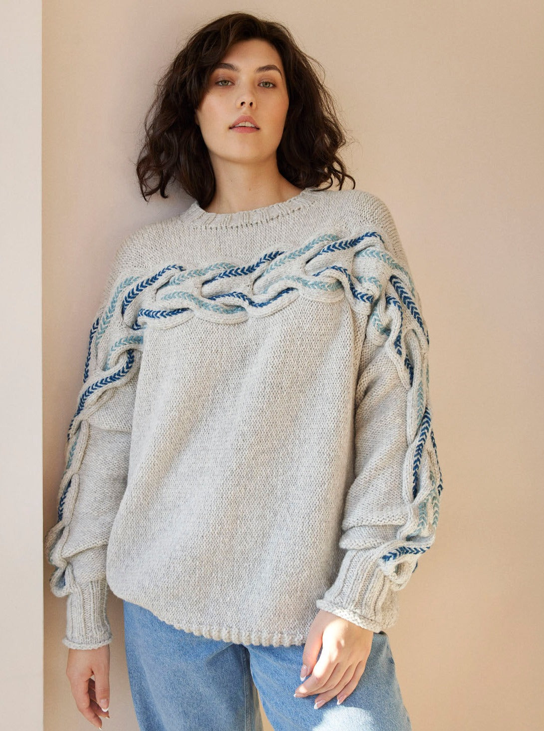 Jūra Embroidered Sweater - Pebble Grey – For Days