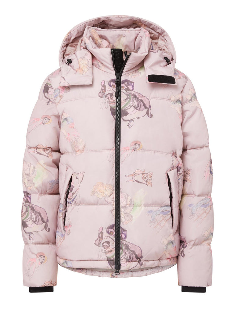 Hooded Puffer - Coral Pink