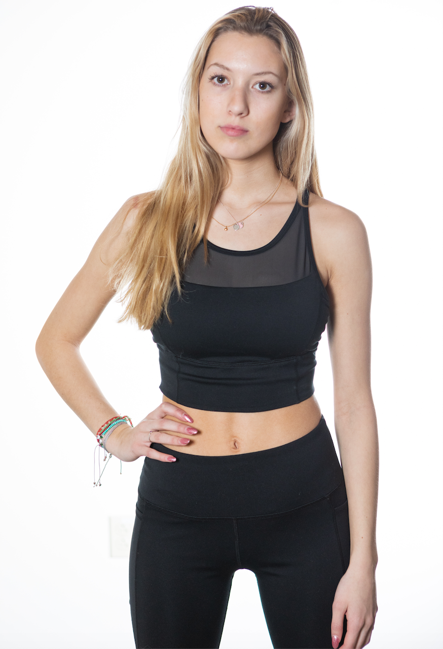 Mesh Sports Bra Top - Black – For Days