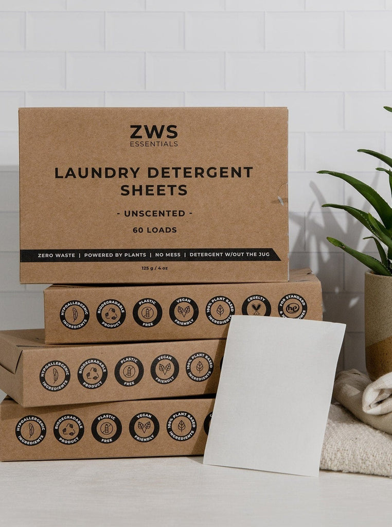 ZWS Essentials Laundry Detergent Sheets - Zero Waste Laundry