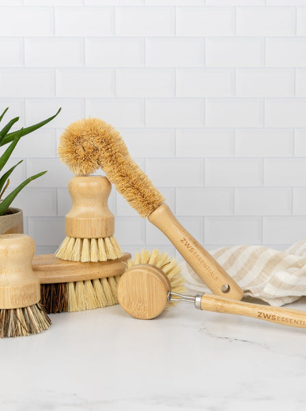 Natural Dish Scrub Brush  Basic Goods Trading Co. – Net Zero Co.
